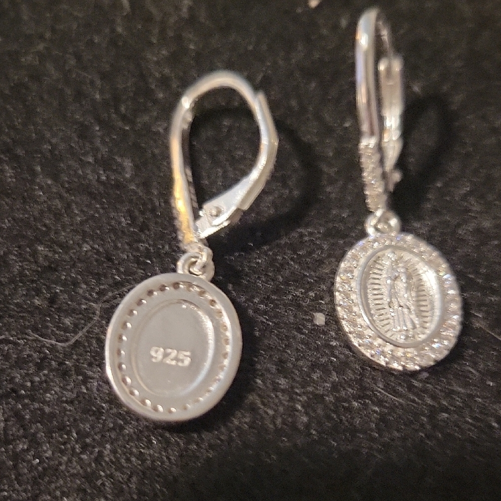 Source Unknown Sterling Silver Religious Medallio… - image 2